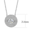Women Stainless Steel AAA Grade CZ Necklace, (almd-DA335)