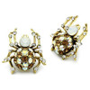 Women Brass Top Grade Crystal Earrings, (almd-GL347)