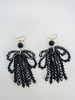 International Concepts Women Black Stone Drop Earrings (14580092-P)