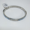 Michael Kors Women Silver Tone Blue Crystals Bangle Bracelet (17944438-P)