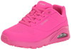 Skechers womens Skecher Street Women's Uno - Night Shades Sneaker, Pink Hot Pink Durabuck Htpk, 7.5 US