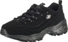 Skechers womens Dlites-play Wide Fashion Sneaker, Black, 8 Wide US