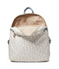 Calvin Klein Women's Sikka Signature Backpack, Vanilla/Khaki/Flintstone, Large