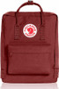 Fjällräven Kånken Unisex Travel Backpack - Side Slip Pocket - Adjustable Shoulder Straps - Dual Top Handles Ox Red One Size One Size