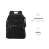 TUMI - Voyageur Halsey Backpack - Women's Lightweight Everyday and Travel Bag - 14.5" X 11.5" X 5.5" - Holds Up to 14" Screen - Black & Gunmetal