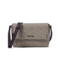 Calvin Klein Women's Key Item Signature Crossbody, Almond Taupe/Plum, Small