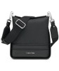 Calvin Klein Fay North/South Small Crossbody, Black Canvas, One Size