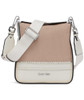 Calvin Klein Fay North/South Small Crossbody, White/Natural Multi Canvas, One Size