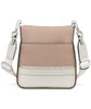 Calvin Klein Fay North/South Small Crossbody, White/Natural Multi Canvas, One Size
