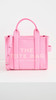 Marc Jacobs Women's The Leather Small Tote Bag, Petal Pink, One Size