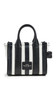 Marc Jacobs Women's The Striped Crossbody Tote Bag, Black/White Stripe, One Size
