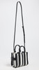 Marc Jacobs Women's The Striped Crossbody Tote Bag, Black/White Stripe, One Size