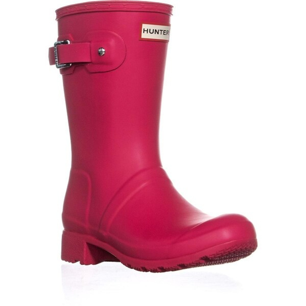 short pink rain boots
