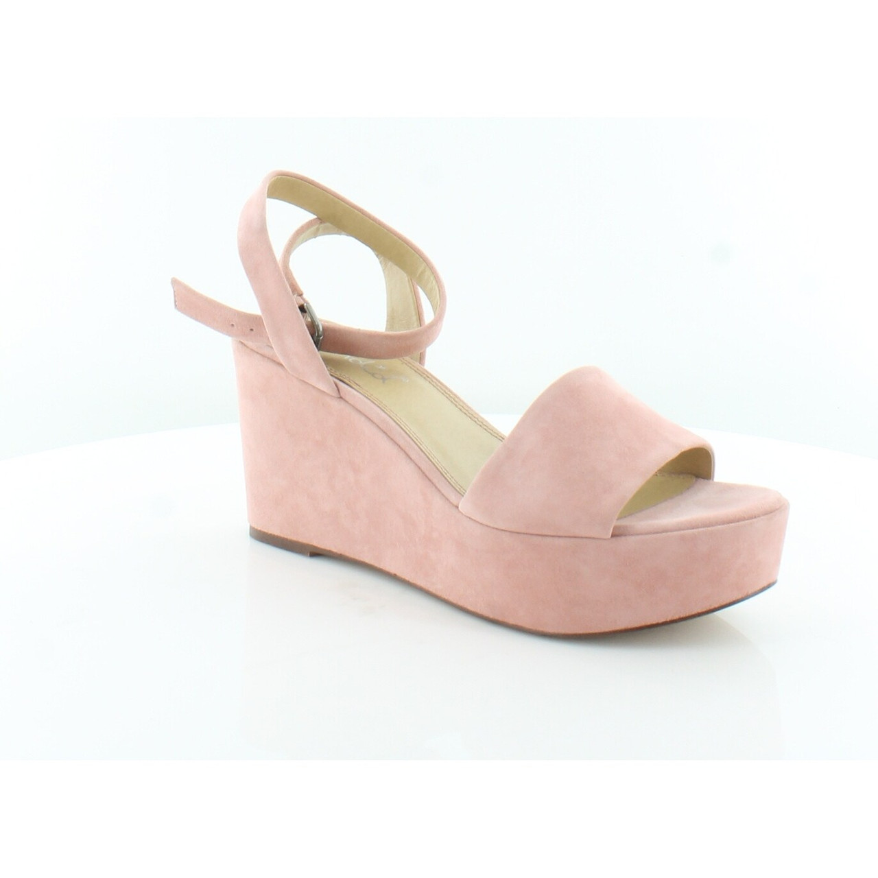 Free People Vechetta Blush Pink Leather Wedge Heel Sandal Size 36 | eBay