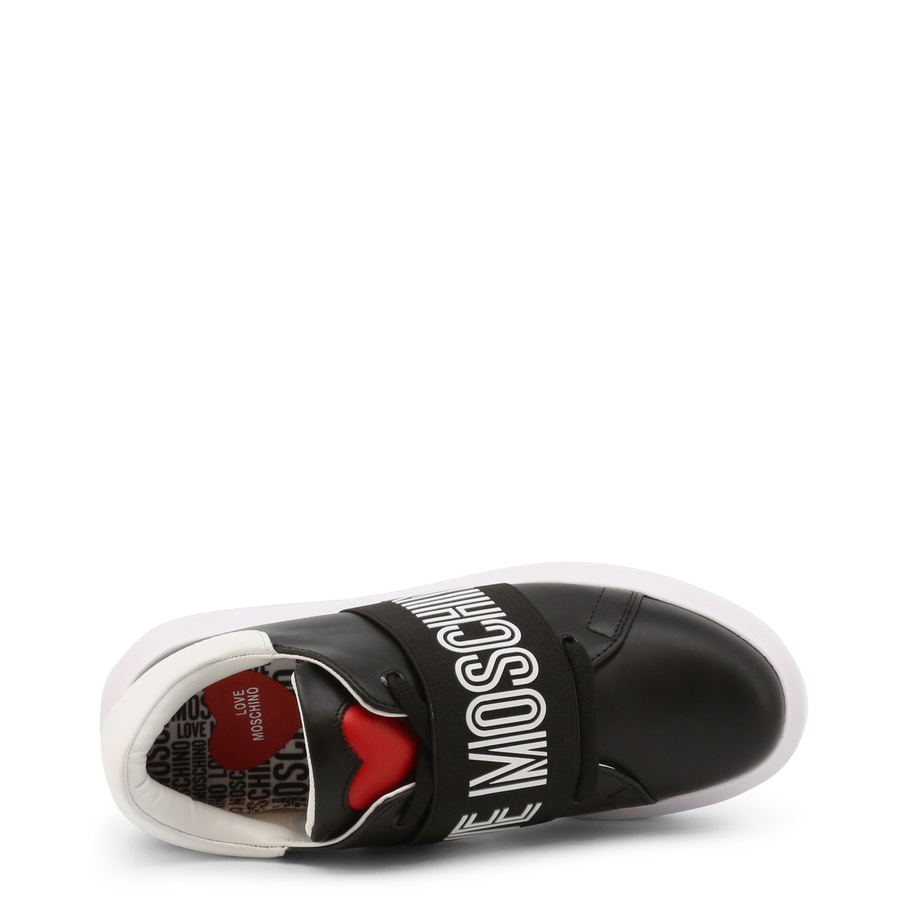 LOVE MOSCHINO スニーカー Love Moschino Women's White and Black Sneakers Running Shoes