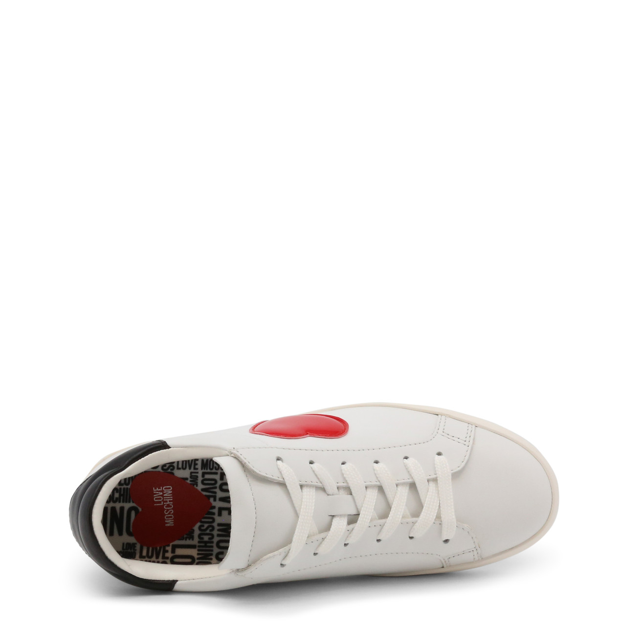 Love Moschino Women Leather Sneakers, White (129346) | Lahdee.
