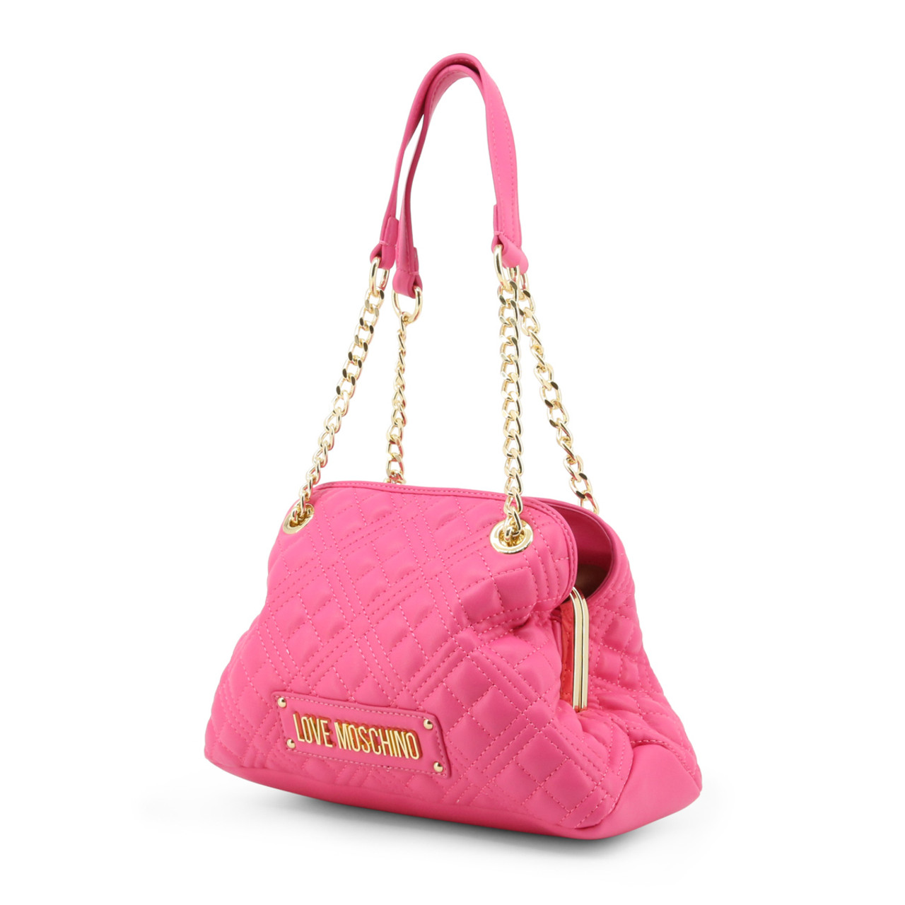 Love Moschino Embossed Faux Leather Shoulder Bag in Pink