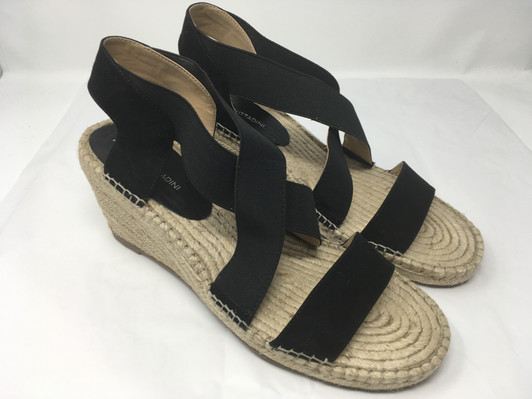 Adrienne Vittadini Charlene Women Wedge Sandals , Black (17204810-P)