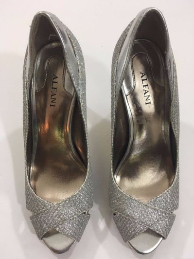 Alfani Ashiaa Women Open Toe Pumps , Grey (16595960-P)