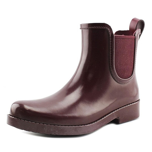 Coach Tyler Women Rainboots rubber Chelsea boots  , Burgundy (18345773-P)