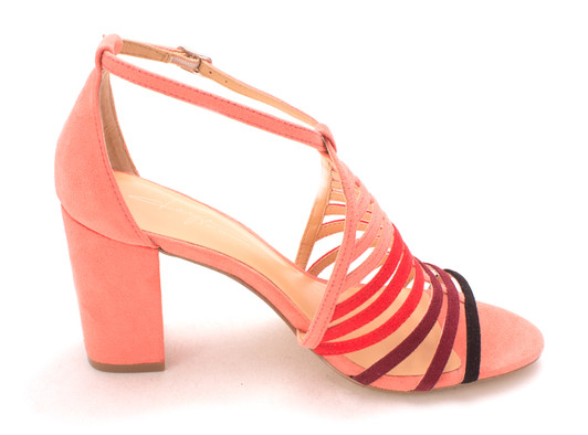Daya By Zendaya Soda Women Block Heel Sandals , Orange (18280543-P)