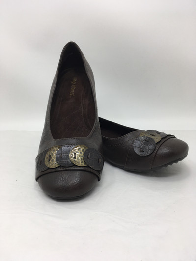 Easy Street Giddy Women Ballet Flats , Brown (18941525-P)