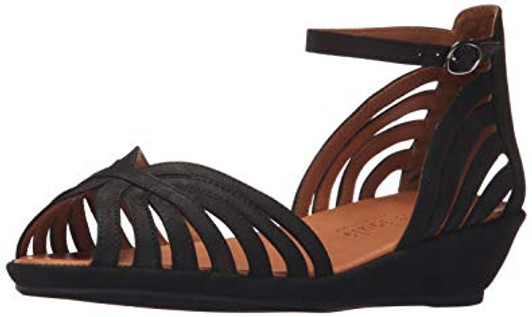 Gentle Souls Leah Women Wedge Sandals , Black 7M (18649647-P)