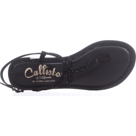 J & A Geneve Women Thong Sandals , Black (12681365-P)