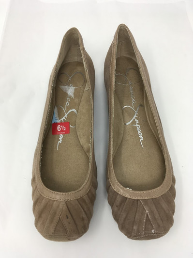 Jessica Simpson Merlie Women Ballet Flats , Beige (14866369-P)
