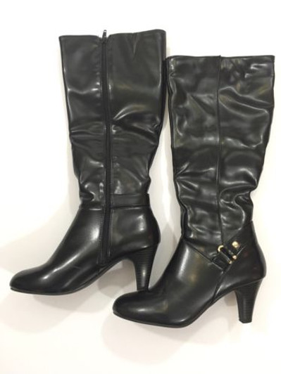 Karen Scott Round Toe Knee High Boot , Black (13297963-P)