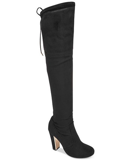 Material Girl Priyanka Women Over The Knee Boots , Black (15701100-P)