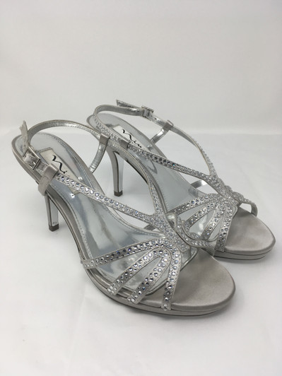 Nina Footwear Bobbie Women Heel Sandals , Silver (13593975-P)