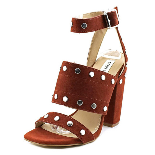 Steve Madden Jansen Women Block Heel Sandals , Burgundy (11839408-P)