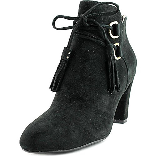 Taryn Rose Trisha Women Round Toe Suede ankle boots, Black (16831380-P)