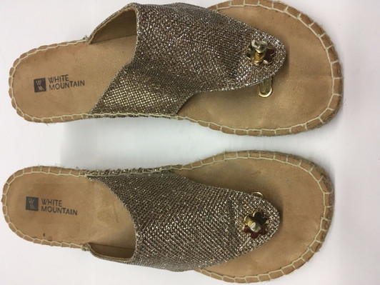 White Mountain Baywatch Women Flip Flop , Gold (15241978-P)