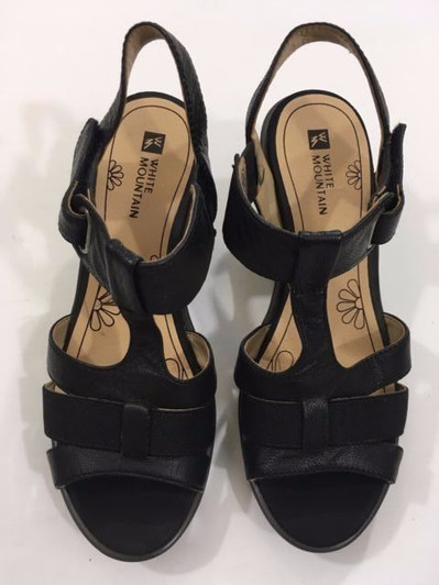 White Mountain Bigapple Women Sandal , Black (18852312-P)