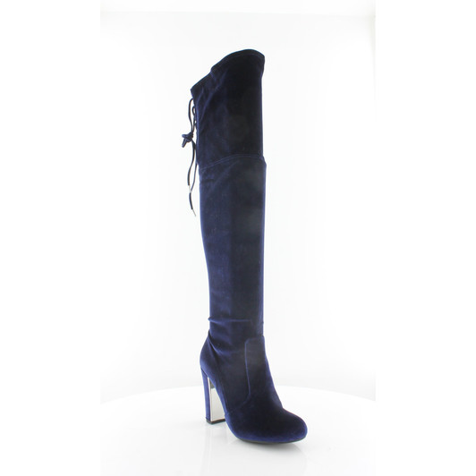 Material Girl Priyanka Women Over The Knee Boots, Navy 6.5M(14381301-P)