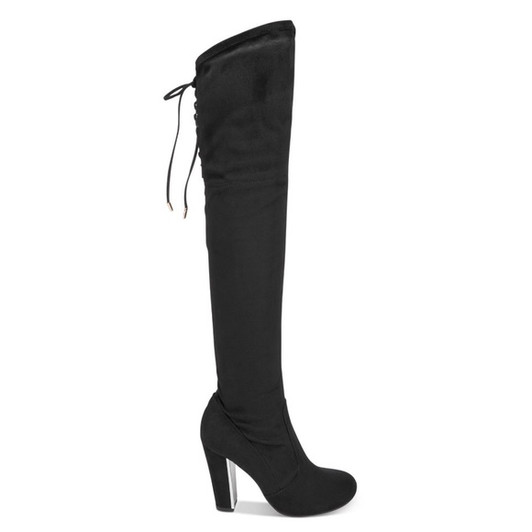 Material Girl Priyanka Women Over The Knee Boots, Black 7.5M(18832611)