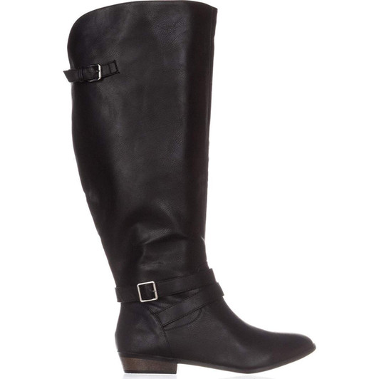 Material Girl Mcarleigh Women Riding Boots, Black 8M WC(14972840)