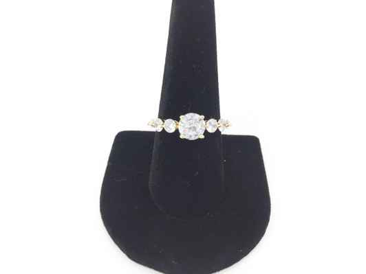 Charter Club Women Triple-Crystal Band Ring