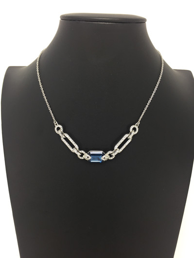 Ralph Lauren Women 16 Stone Frontal Pave Pendant Necklace