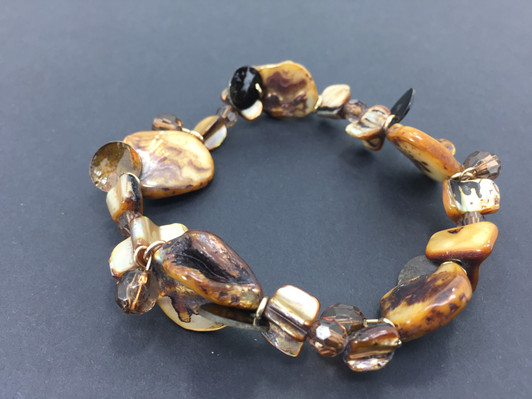 Style & Co Women Shell Stretch Beaded Bracelet