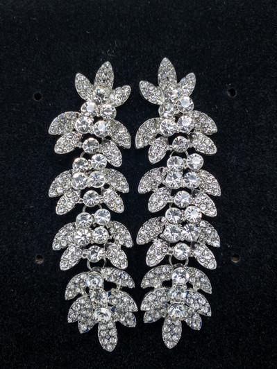 Thalia Sodi Women Crystal Pavé Leaf Drop Earrings