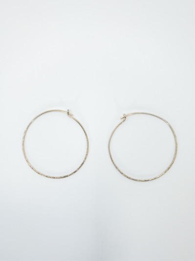 Jody Coyote Women Texture Rustic Hoop Earrings