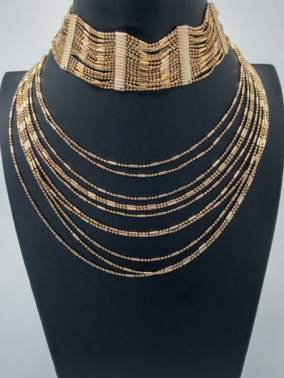 Thalia Sodi Women Gold-Tone Choker Multi Strand Necklace