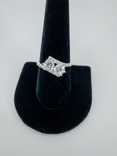 Charter Club Women Two Cubic Zirconia Band Ring