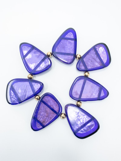 Style & Co Women Purple Stone Stretch Bracelet