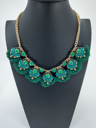 Inc Club Women Green Stone Statement Necklace