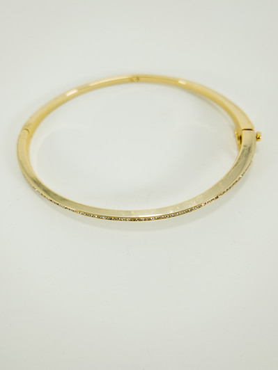 Ralph Lauren Women Pave Crystals Hinge Bangle Bracelet