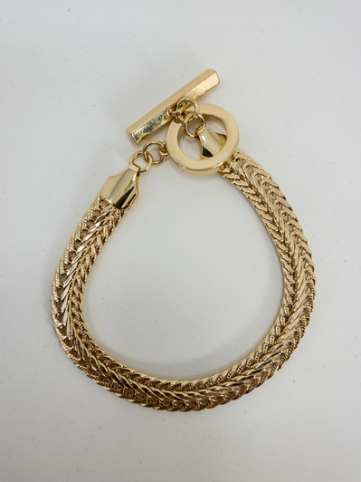 Anne Klein Women Gold Tone Flex Chain/Link Bracelet (16644861-P)